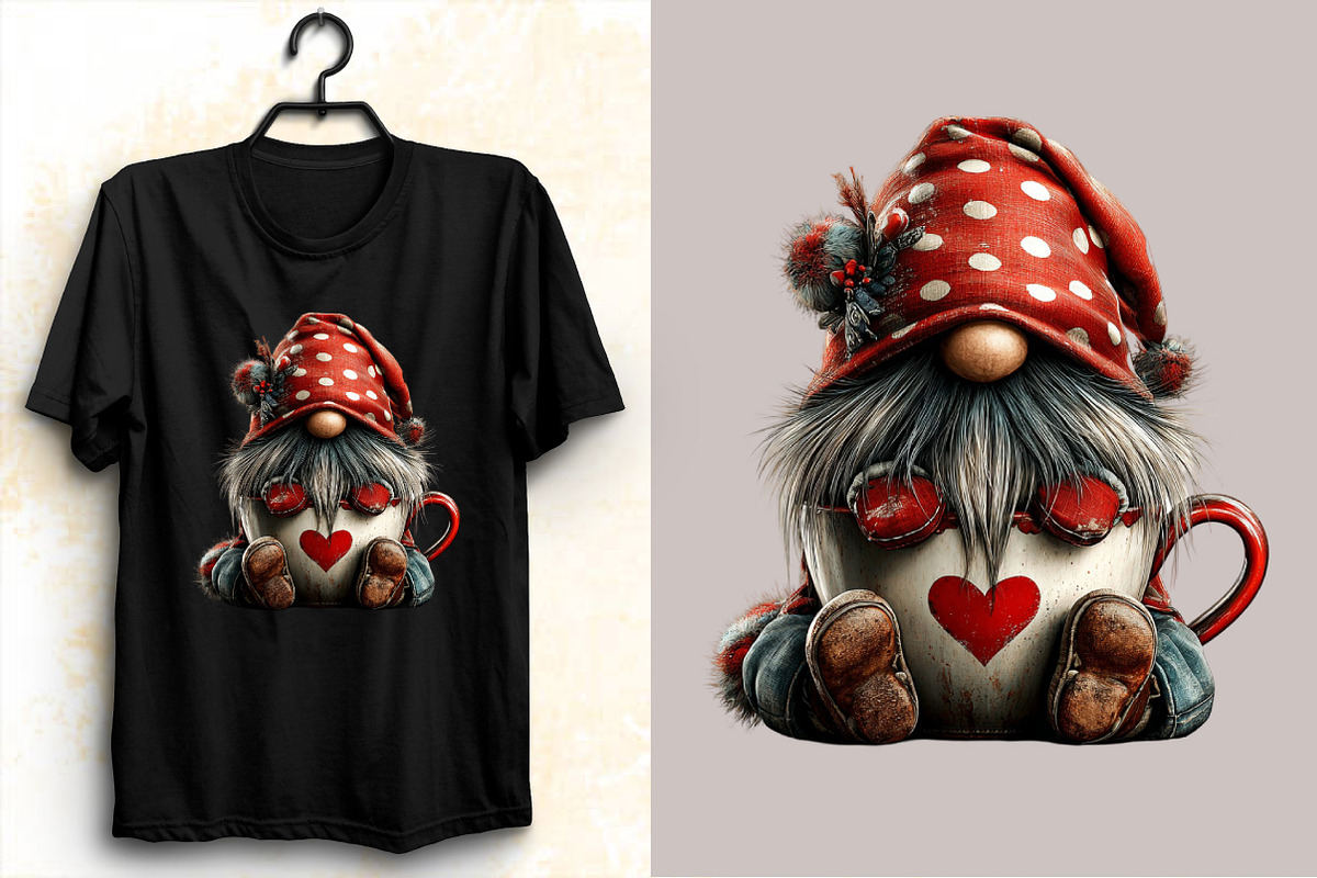 Whimsical Valentine Gnome Clipart, an Illustration by SVGArt (Photo 7 of 7)