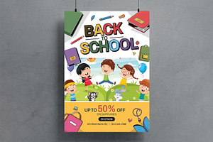 Back To School Flyer Template Design, a Flyer Template by MightyDesign