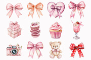 Pink Bows Coquette Clipart, an Illustration by Design Market (Thumbnail 4 of 4)