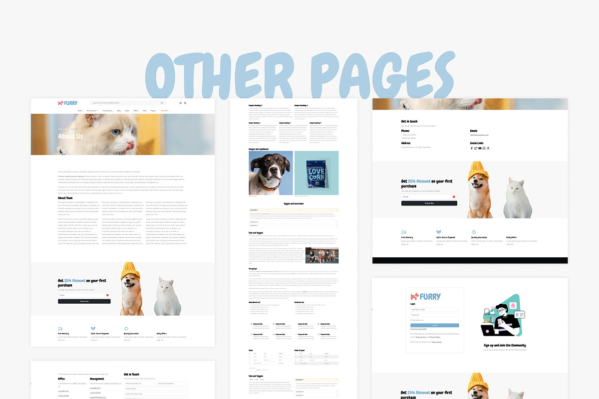 Furry – Pet Store Bootstrap HTML Web, a HTML Template by TemplatesJungle (Photo 6 of 9)