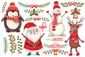 Cute Christmas Illustrations Pack