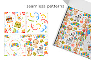 Baby Birthday watercolor clipart, a Seasonal Illustration by Eves_Aquadreams (Thumbnail 11 of 13)