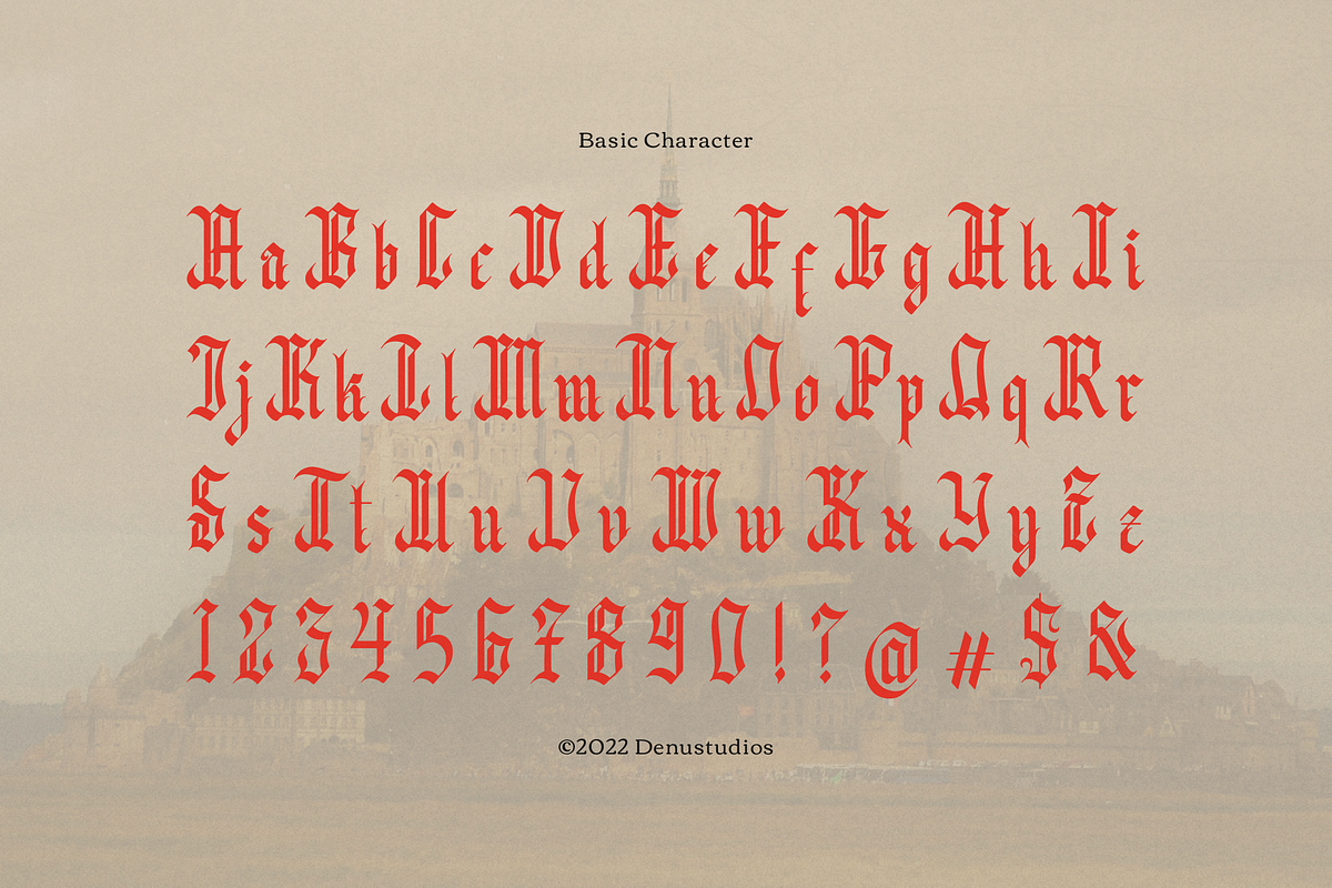 Pelysska Display Gothic Blackletter, a Blackletter Font by Denustudios (Photo 10 of 12)