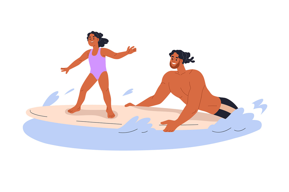 Fathers spend time with children set, a Person Illustration by Good Studio (Photo 8 of 10)
