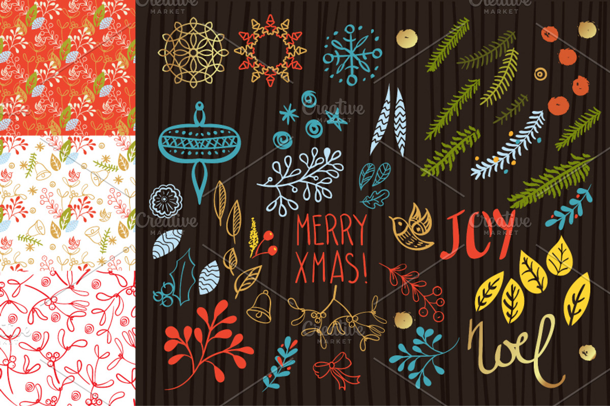 Big  Vintage Christmas set., an Object Graphic by KundolaArt (Photo 6 of 6)