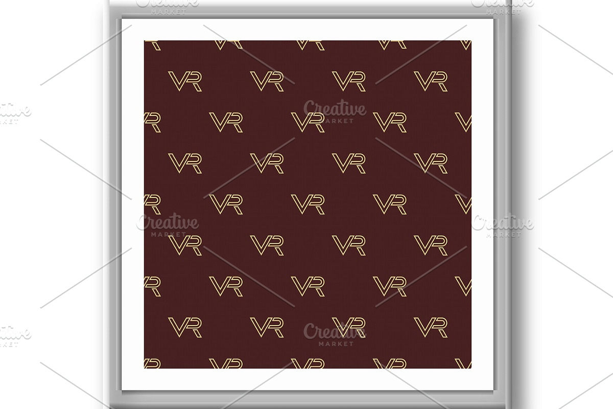 Seamless Vector Pattern With VR, a Pattern Graphic by FineArtStudio (Photo 2 of 3)