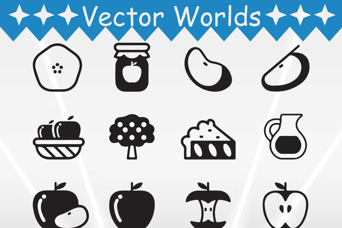 Apple icon Svg, Apple, icon Svg, an Object Graphic by VectorWorlds (Photo 3 of 3)