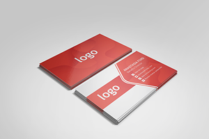 Red Business Card Template