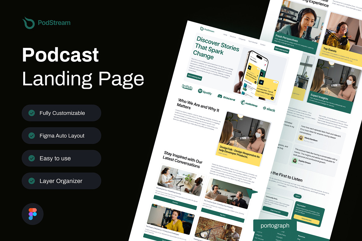 PodStream - Podcast Landing Page