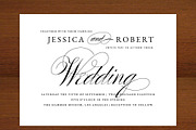 Elegant Script BW Wedding Invitation, an Invitation Template by becky nimoy (Thumbnail 4 of 4)