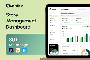 Storeflow - SAAS Store Management UI, a Landing Page Template by Agensip Design Agency