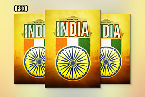 Republic Day India 3d Poster, a Poster Template by Black Spade Design