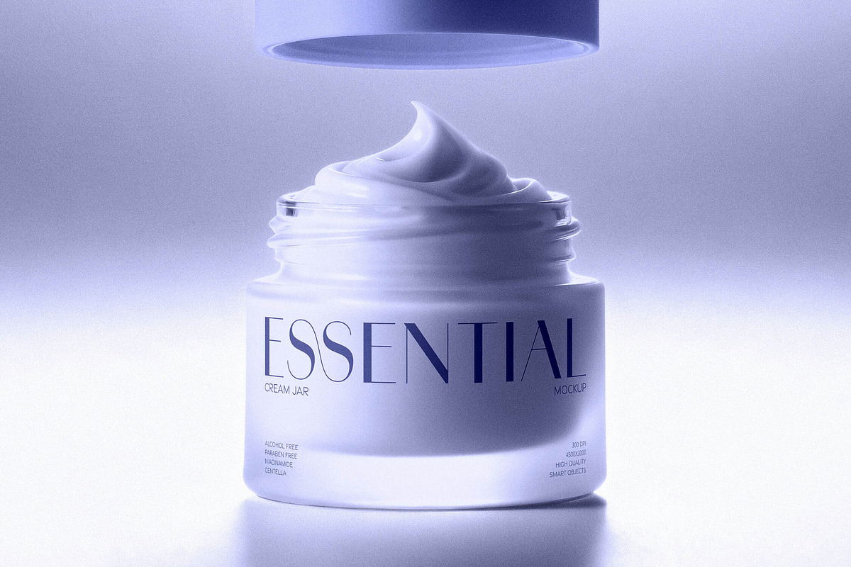 Cosmetic Jar Mockup with Lid, a Product Mockup by Design Squad (Photo 3 of 4)