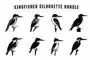 Kingfisher Silhouette Vector art set, an Animal Illustration by Gfx Expert Team (Thumbnail 2 of 3)