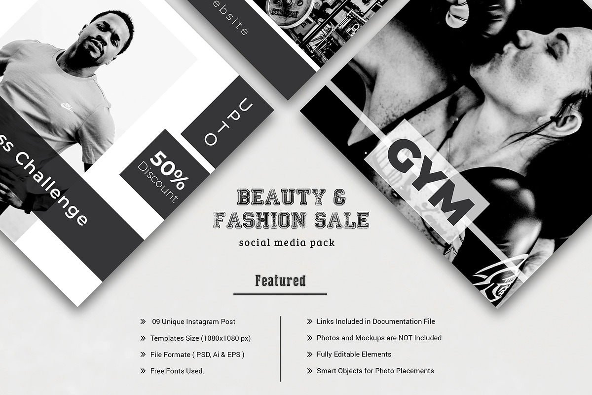 GYM Social Media Pack, a Social Media Template by ZAAS (Photo 5 of 6)