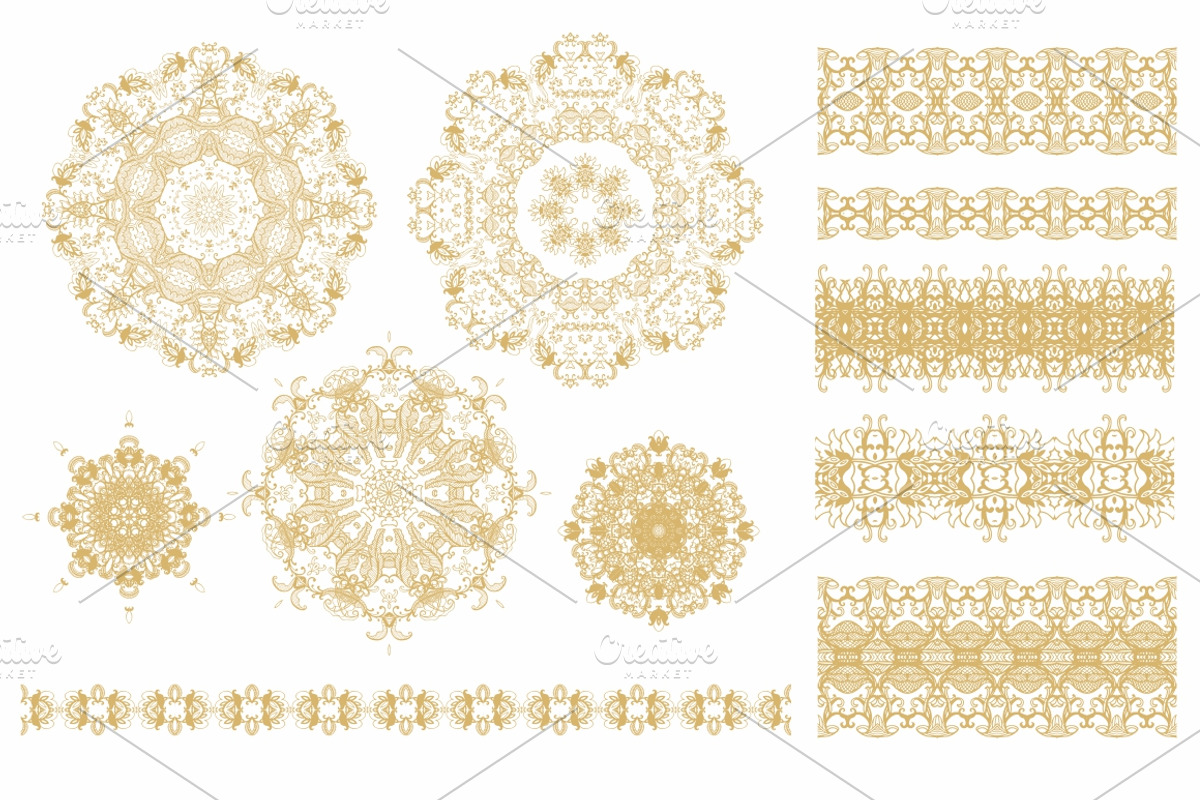 Ornamental borders,mandalas,rosettes, a Pattern Graphic by Dainia (Photo 2 of 2)