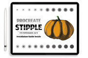 Stipple Brushes for Procreate, a Brush Add-On by RDShop (Thumbnail 1 of 4)