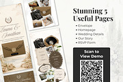 Vintage Brown Wedding Website, a Landing Page Template by Everyday Perfection (Thumbnail 4 of 12)