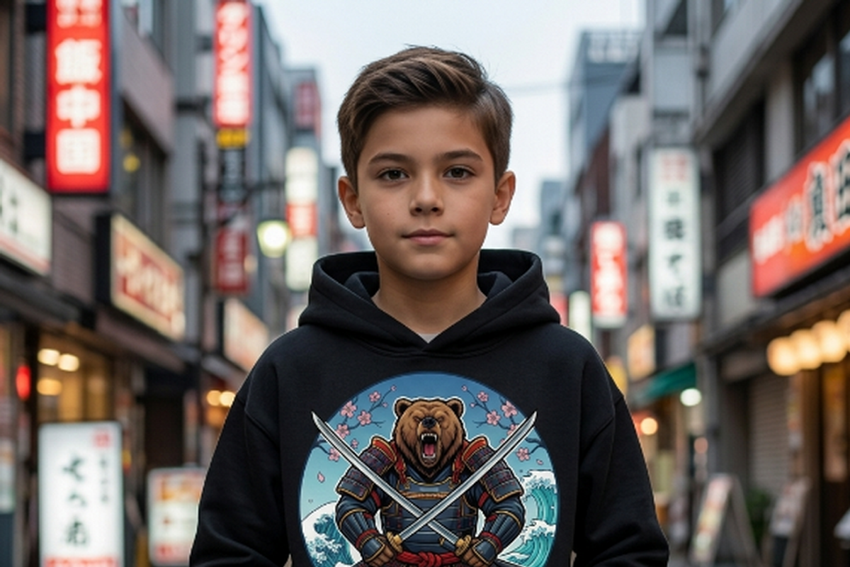 Gangster Bulldog Hoodie Art, a Shirt Mockup by Vector Stall (Photo 3 of 13)