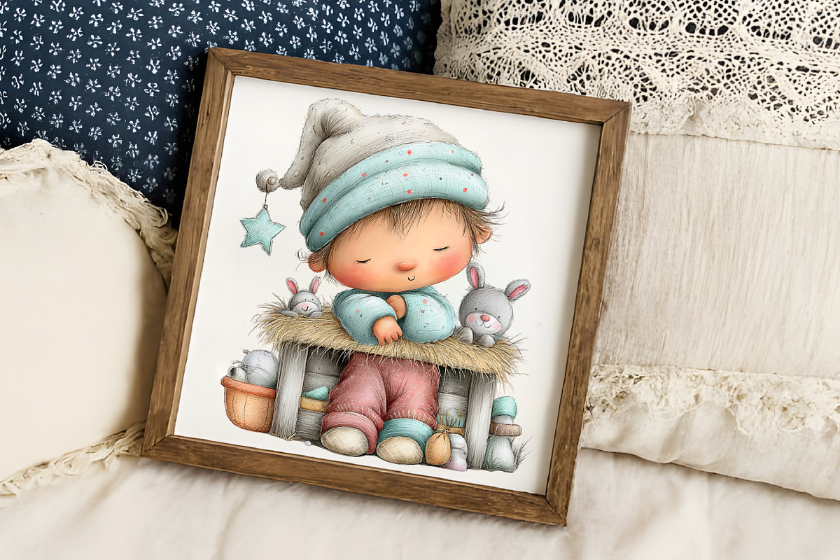 Christmas Nativity Scene Sublimation, an Illustration by RobertsArt (Photo 6 of 7)
