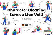 Cleaning Service Man Vol 2, a Work Illustration by SLAB! Design (Thumbnail 1 of 3)
