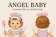 Angel Baby Character – Pastel Costum, a Graphic by Bear and Bean Studio (Thumbnail 3 of 5)
