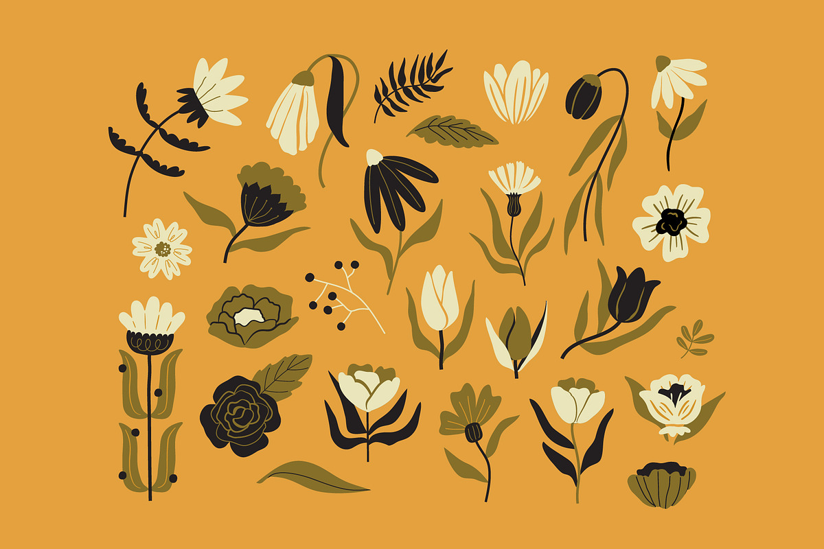 Hand Drawn Floral Illustrations, a Decorative Illustration by Sungy Side Up (Photo 2 of 9)