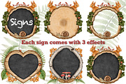 Forest Wonders Watercolor clipart, an Illustration by Happy Sloth Graphics (Thumbnail 9 of 16)