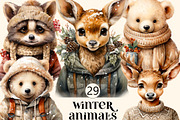 Winter animals, Forest dwellers, an Animal Illustration by Hello My Print (Thumbnail 1 of 9)