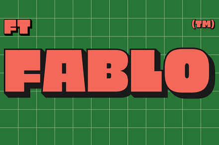 FT FABLO | SHADOW FONT, a Sans Serif Font by Fateh.Lab