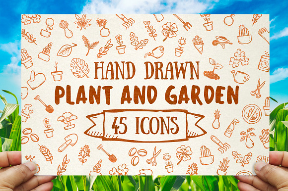 Plant Ang Garden Hand Drawn Icons