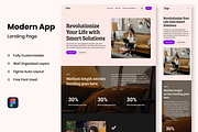 Modern App - Landing Page Template, a Websites & App Template by RPWDS (Thumbnail 1 of 3)