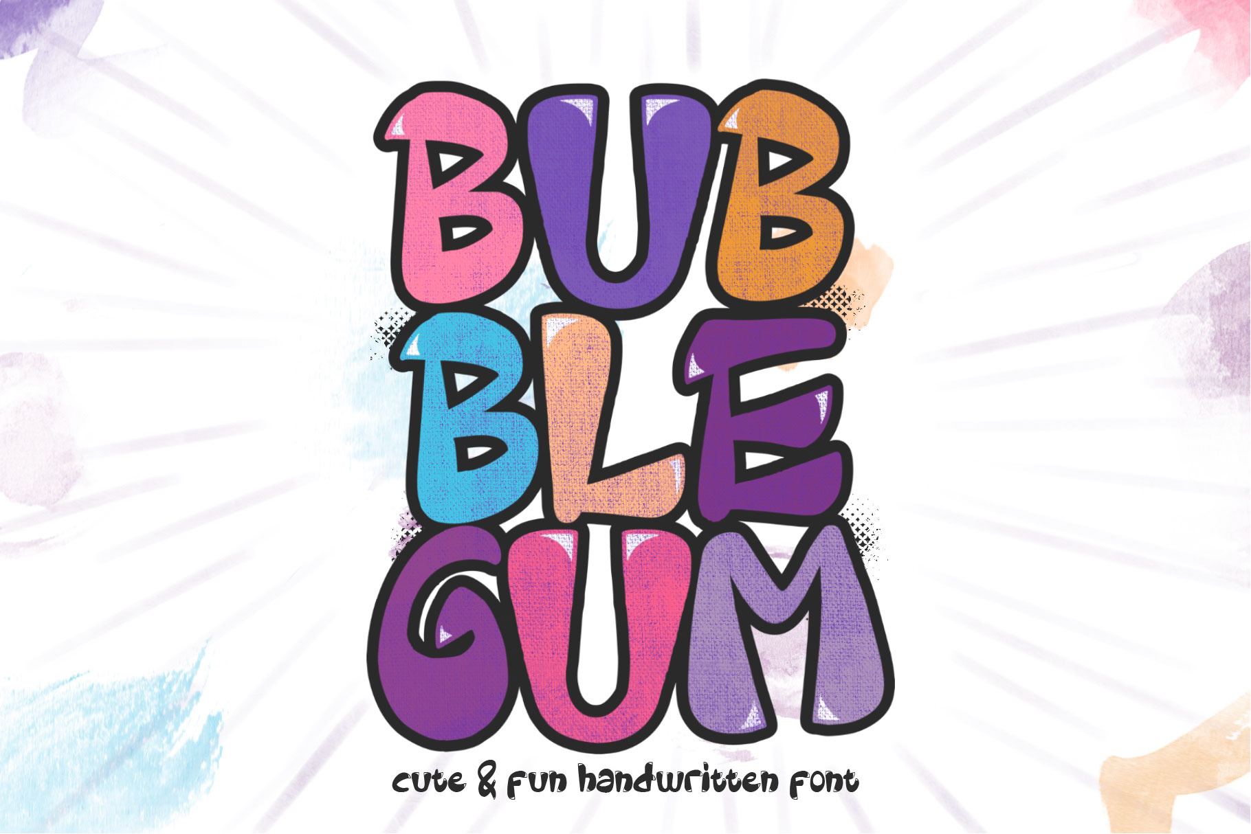 bubblegum - Handwritten kids font, a Font by WAP