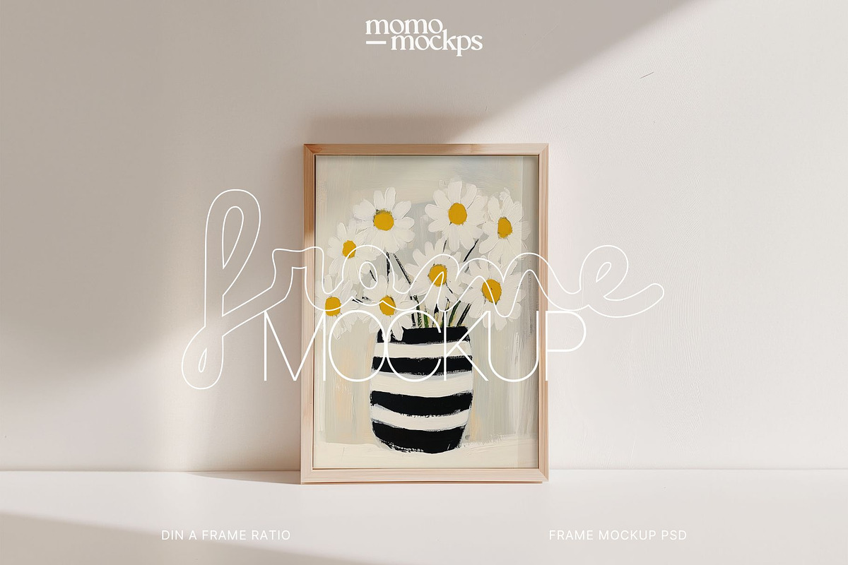 Wood Frame Art Mockup | PSD A4, a Household Mockup by momomockps (Photo 1 of 10)