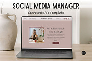 Social Media Manager Canva Website, a Websites & App Template by Made by Melody (Thumbnail 1 of 12)