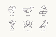 Animals - Outline Icons & Logos, a Branding & Logo Template by Paulina Sara Design (Thumbnail 2 of 12)