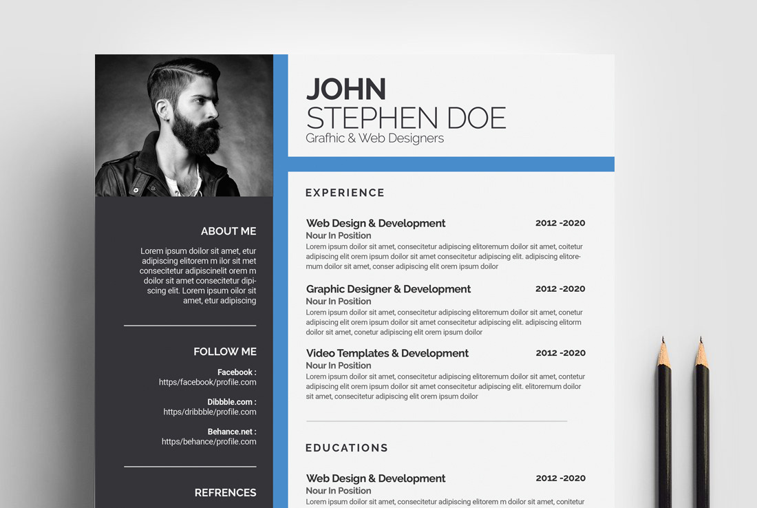 Microsoft Word Resume Template, a Resume Template by graphicforest