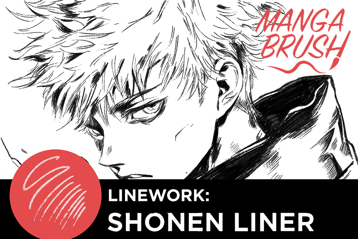 ANIME STARTER BRUSHES - PS / CSP Pro, a Brush Add-On by Manga Brush (Photo 2 of 6)