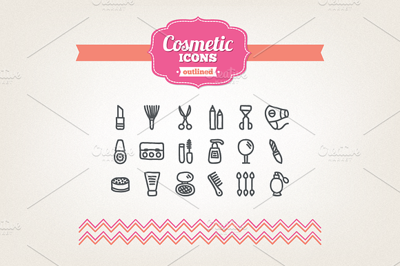 Hand Drawn Cosmetic Icons