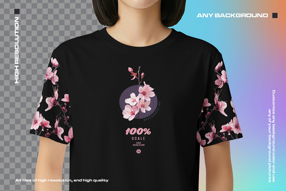 Mockup Woman T-Shirt – Asian Model, a Shirt Mockup by Grow Design Craft Studio (Photo 6 of 7)