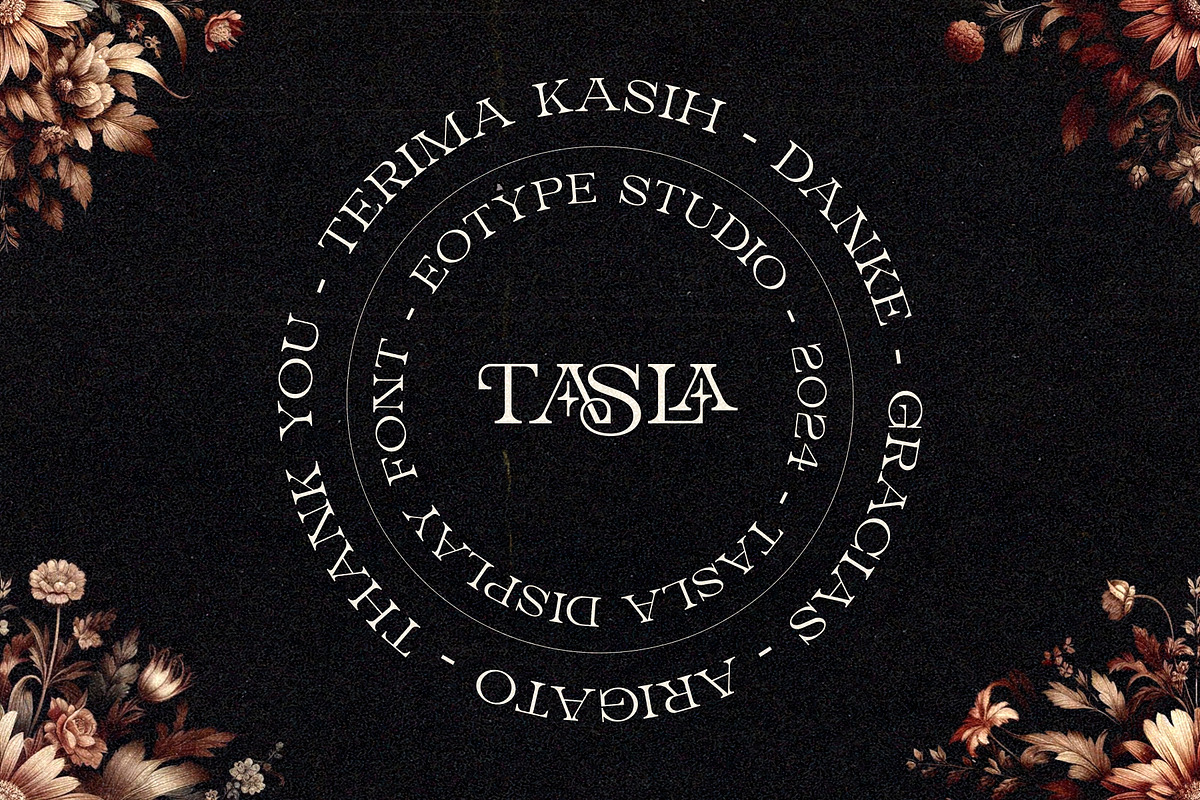 Tasla Decorative Font, a Serif Font by Eotype Studio (Photo 8 of 9)