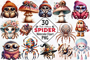 Boho Halloween Spider Clipart, an Illustration by RobertsArt (Thumbnail 1 of 7)