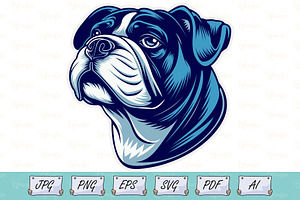 Regal Dog Head Vector Illustration, an Animal Illustration by Ghagra