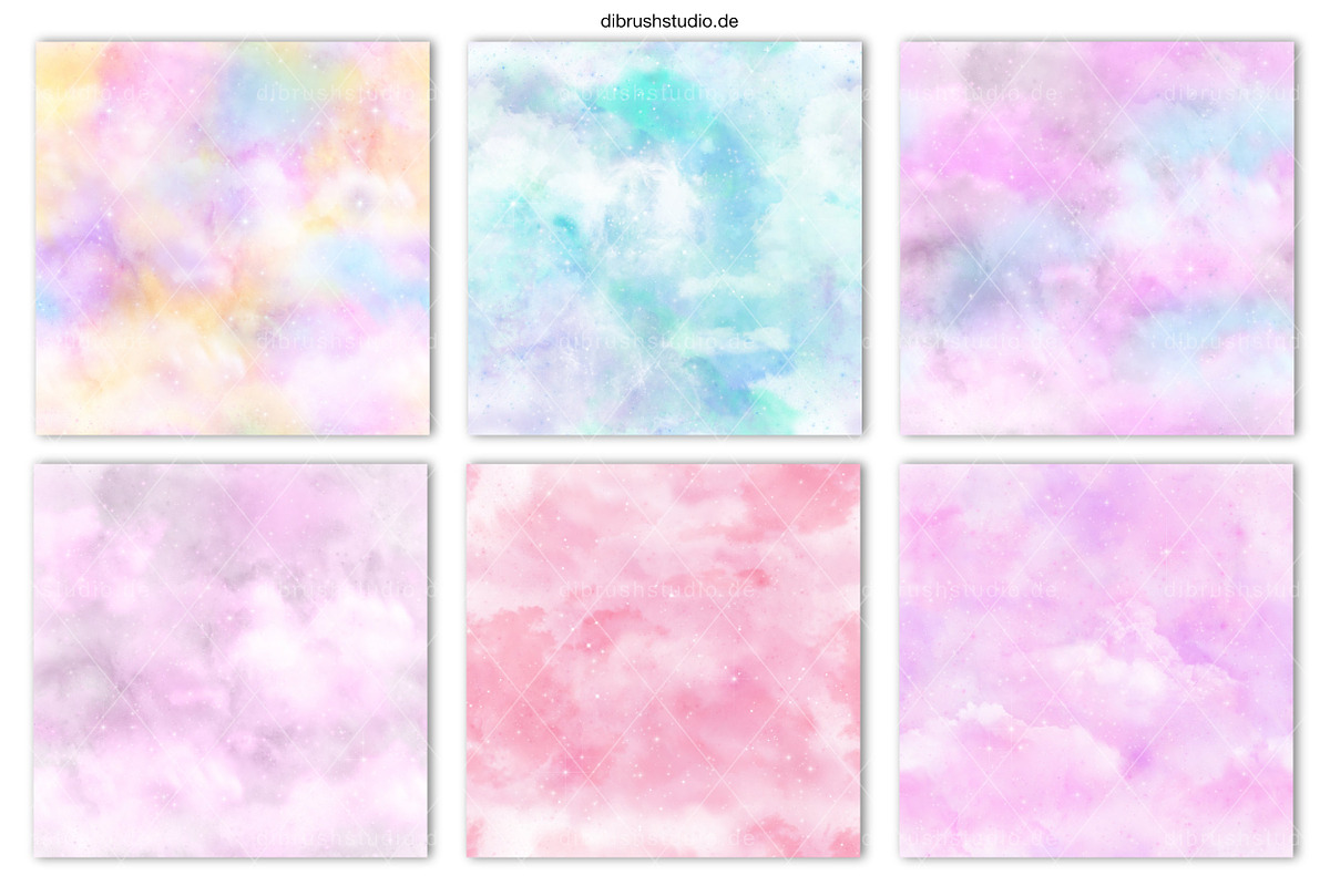 Seamless Pastel Galaxy Texture, a Pattern Graphic by DiBrush Studio (Photo 5 of 6)