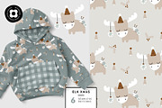 Elk Xmas, a Pattern Graphic by Muriel Petitpattern (Thumbnail 1 of 6)