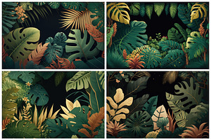 25 Tropical Foliage Backgrounds 6K