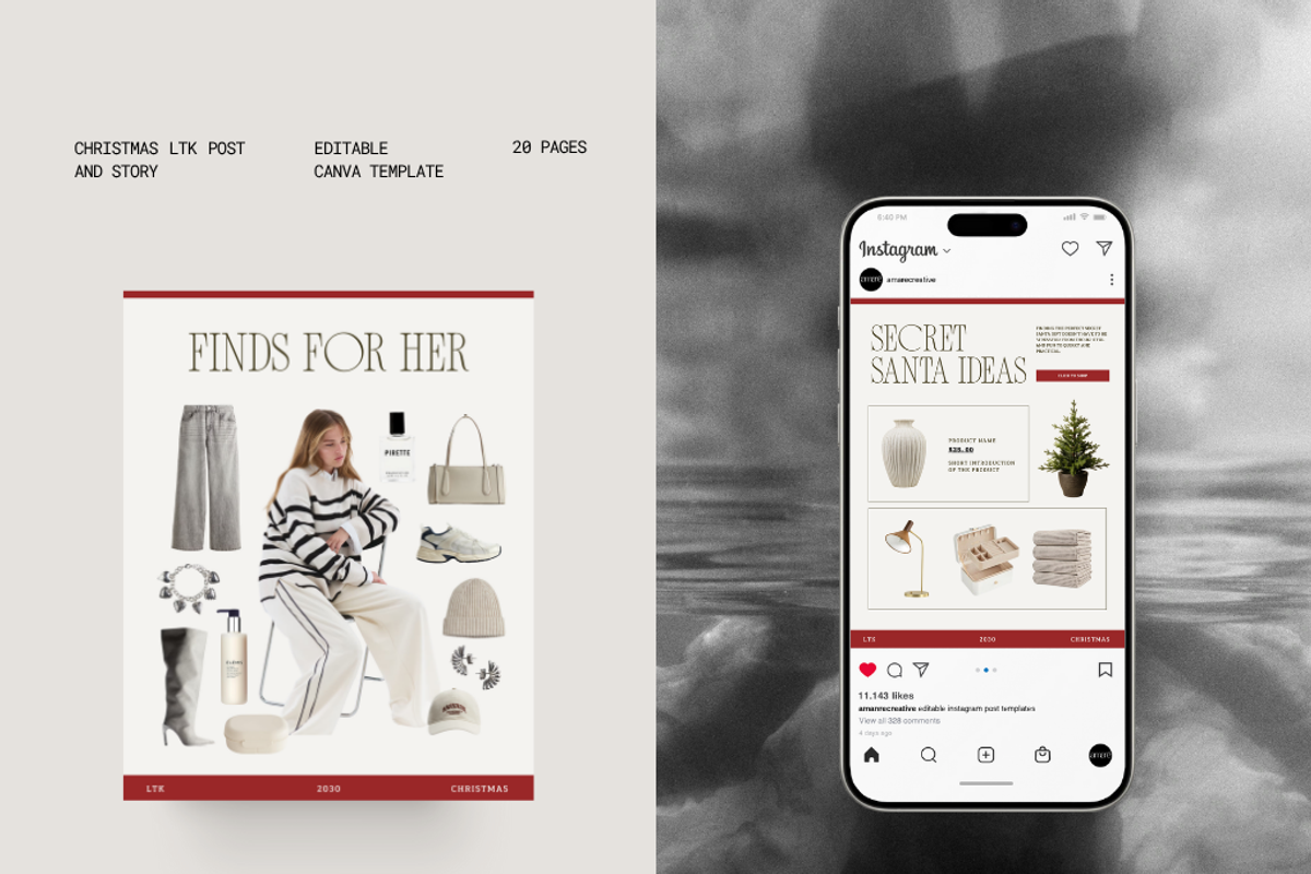 40 Christmas LTK & Instagram Canva | Amare Creative preview 5