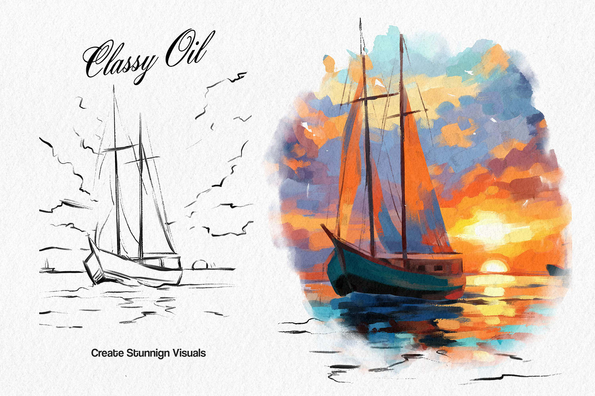 Classy Oil Illustrator Brushes, a Brush Add-On by brushapes.com (Photo 6 of 7)