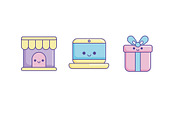 Kawaii Sale Illustration Set, a Finance Illustration by studiogstock (Thumbnail 4 of 4)
