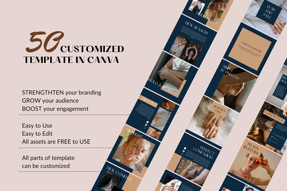 50 post Instagram Post/Feed Canva Te, a Social Media Template by thetelly (Photo 5 of 6)